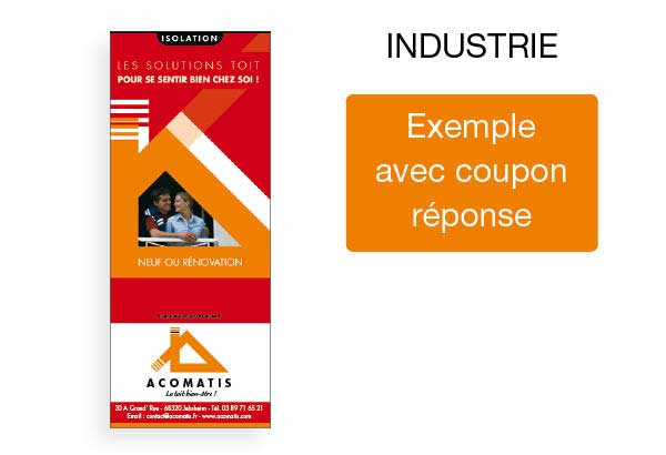 Dépliant avec carte de visite et coupon-réponse